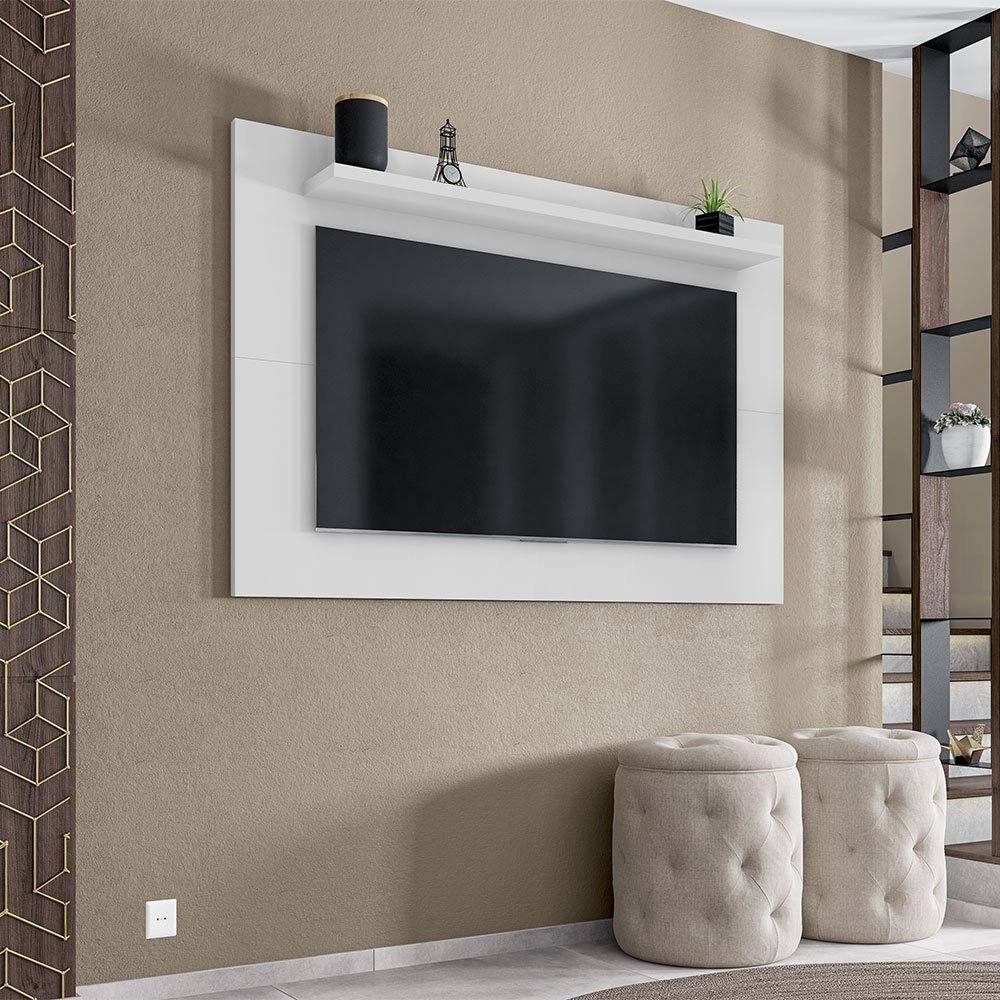 Painel Para TV até 60" 01 Prateleira Safira Branco